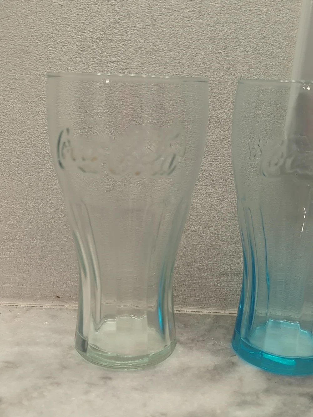 Set of 5 Vintage Multicolored McDonalds Coke Glasses